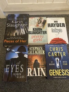 X6 Thriller Suspense Joblot Bundle Hardback Paper Karin Slaughter Chris Carter - Picture 1 of 8