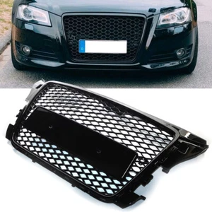 Sport Hex Mesh Honeycomb Grill Gloss Black For Audi A3 S3 8P RS3 Style 2008-2012 - Picture 1 of 15