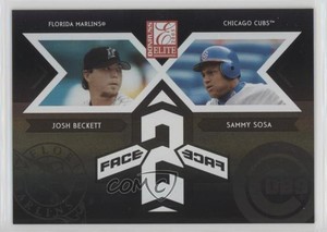 2005 Donruss Elite Face 2 Face Black /500 Josh Beckett Sammy Sosa #5