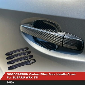 Door Handles Scratch Protector for Subaru WRX STI 2015-2021 Real Carbon Fiber - Picture 1 of 12