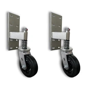 Choose Spring Loaded Heavy-Duty Gate Caster 2 Packs - 550 to 1,000 lbs Capacity - Picture 1 of 9