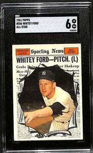1961 Topps #586 Whitey Ford HOF AS SGC 6 EXMT C94835 - Picture 1 of 2