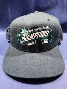 Seattle Mariners New Era Hat Blue 1997 AL West Champions Logo Snapback Cap  - Picture 1 of 11