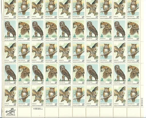 Scott # 1760/3...15 Cent...Owls...Sheet of 50 - Picture 1 of 1