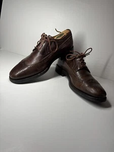 Zapatos de vestir Ralph Lauren marrón italiano para hombre 10,5 C suela de goma - Imagen 1 de 10