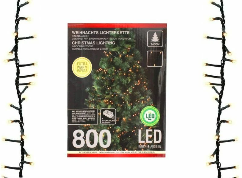 Lichterkette 800 LED 8 Funktionen innen U. außen Beleuchtung