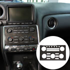 Real Carbon Fiber Volume Radio AC CD Switch Panel Trim for Nissan GTR R35 08-16