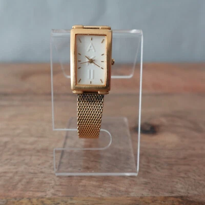 Vintage Anne Klein Watch Gold Tone Rectangle  - Image 1 of 4