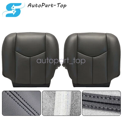 For 2003-2006 Chevy Avalanche Driver & Passenger Bottom Seat Cover Dark Gray Foto 1 de 4