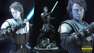 Anakin Skywalker Action Figure, Star Wars Chosen One Collectible, Unpainted - Picture 1 of 10
