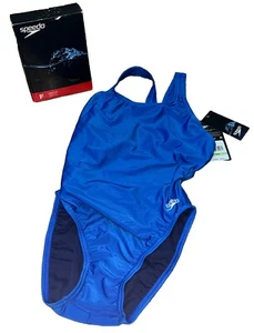 🔥Size 8/34🔥Speedo Women's Swimsuit One Piece Prolt Super Pro Solid Adult, Blue - Picture 1 of 7