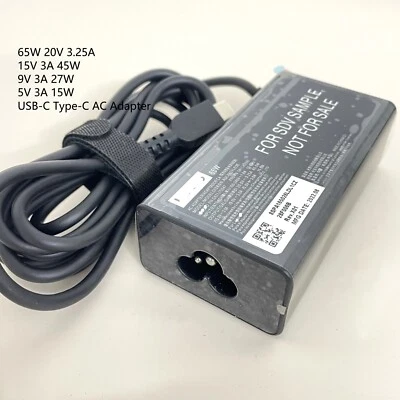 Lot of 3 Lenovo 65W 3.25A USB-C Type-C AC Power Adapter Charger Bulk Wholesale - Изображение 1 из 4