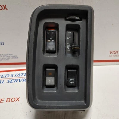 Interruptor de limpiaparabrisas/descongelación Ford Aerostar 90 con bisel OEM Foto 1 de 4