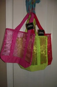 See-Through Canvas Totes * Sparkly Texture * 3 Colors to Choose From * NWT - Picture 1 of 4
