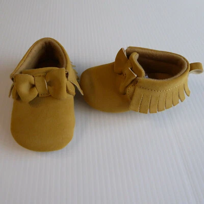 Carters Niñas Mocasín Botines Zapatos Marrón 3m 6m Suela Suave Arco 3 Meses Foto 1 de 4