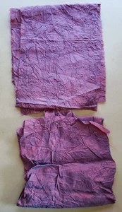 2 pieces purple satin-like crinkle textured fabric - Picture 1 of 1