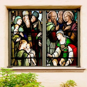 3D Old Man Baby D563 Window Film Print Sticker Cling Stained Glass UV Block Amy - Picture 1 of 11