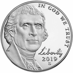 2019 S Jefferson Nickel Gem Proof Deep Cameo Fast Free Shipping - Picture 1 of 2