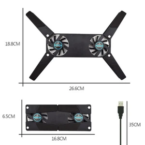 Obrotowy wentylator USB Laptop Chłodnica Podkładka chłodząca do laptopa Komputera Składana chłodnica - Zdjęcie 1 z 7