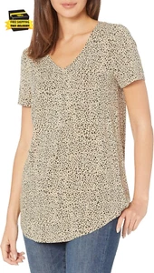 Women'S Relaxed-Fit Short-Sleeve V-Neck Tunic (Available in plus Size), Multipac - Picture 1 of 8