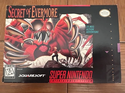 Secret of Evermore (Super Nintendo Entertainment System, 1995) w/ Players Guide - Image 1 of 4