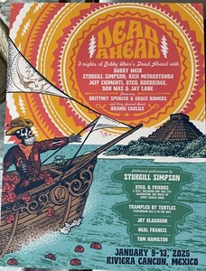 2025 Dead Ahead Festival Poster Bob Weir Sturgill Simpson Cancún Grateful Dead - Picture 1 of 4