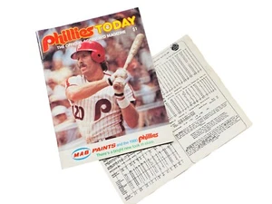 MIKE SCHMIDT PHILADELPHIA PHILLIES VINTAGE 1980 TODAY GAMEDAY PROGRAM METS 4/23 - Picture 1 of 4