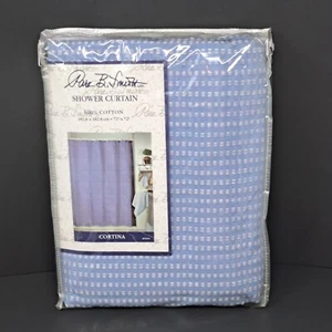 Park B. Smith Cortina Sail 100% Cotton Shower Curtain 72"x72" Blue Made In India - Picture 1 of 15