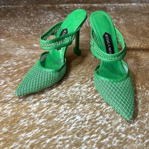 Jessica Rich Ysabelle Women's Size 7 / EU 38 Green Fishnet Pointed Toe Pump NWOB - Picture 1 of 12