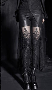 SALE Punk Rave leggings women Gothic embossed decorative pattern Pants Steampunk
