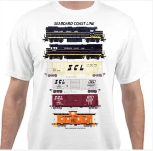 Maglietta Seaboard Coast Line Train Railroad di Andy Fletcher - Foto 1 di 1