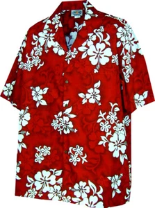 Shadow White Hibiscus Boy's Hawaiian Shirt - Picture 1 of 3