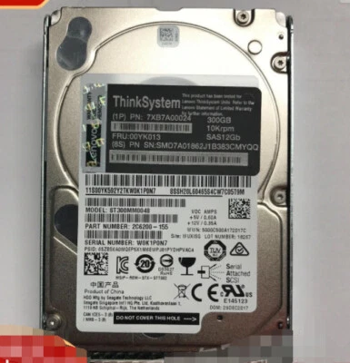 7XB7A00024 LENOVO 300GB 10K 12Gb/s 2.5" SAS 512n HDD 00YK013 - Image 1 of 4