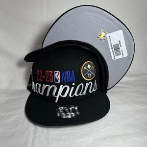 New Era 9FIFTY Snapback 2023 NBA Finals Champions Locker Room Denver Nuggets Hat - Picture 1 of 9