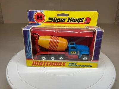 Original 1970s Matchbox Super Kings K-6 GMC Cement Mixer Lesney Model Mint Boxed - Image 1 of 4