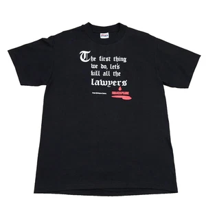Camiseta De Colección Años 90 Oregon Shakespeare Festival Talla M "Mata a Todos los Abogados" Negra - Imagen 1 de 7