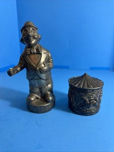 Lote de 2 bancos de monedas Godinger, Leonard (CF) enchapados en plata vintage - Imagen 1 de 14