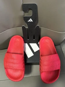 BNWB MEN'S ADIDAS ORIGINALS ADILETTE 22 SLIDES SANDALS SOLID RED US SIZE 4 - Picture 1 of 10