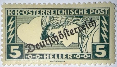 Sellos de viaje: estampillas de Austria de 1919 Scott #QE6 entrega especial - como nuevas MOGNH Foto 1 de 4