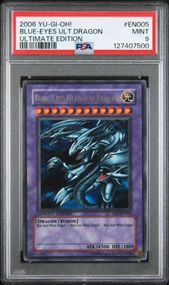 PSA 9 Blue-Eyes Ultimate Dragon JMP-EN005 Shonen Jump Magazine Yugioh! Promo - Image 1 of 2