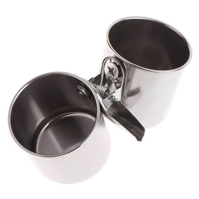 Edelstahl-Vögel-Papageien-Futterstation, Rund, L, 1 Stück Z4W33184 - Bild 1 von 4