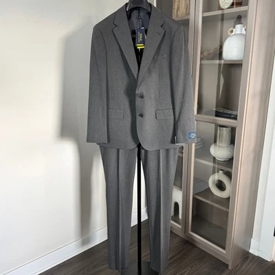 Polo Ralph Lauren Modern Fit Grey 2 Pc Suit 44S NEW Charcoal Heather Blazer Pant - Image 1 of 4