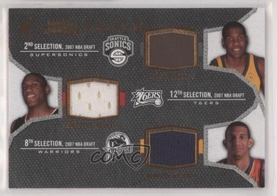 2007-08 SP Rookie Threads Triple Kevin Durant Thaddeus Young Brandan Wright RC - Image 1 of 2