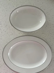 NEW ROMANCE Oxford Platinum Rare Oval Serving Bowl & Platter Royal Doulton - Bild 1 von 9