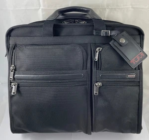 Maletín grande Tumi Alpha bolsa de transporte para computadora portátil nailon balístico 26150D4 $495 NUEVO - Imagen 1 de 17
