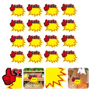 50 Pcs Price Tag Garage Sale Stickers Blank Tags for Retail Store - Picture 1 of 5