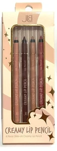 Creamy Lip Pencil set 4 Piece Glide-on Creamy Lip Pencil by JLB Cosmetics Elegan - Picture 1 of 3