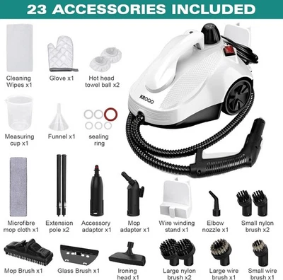 KROQO Steam Cleaner, Steam Mop with 23 Accessories, Powerful Multipurpose - Image 1 of 4
