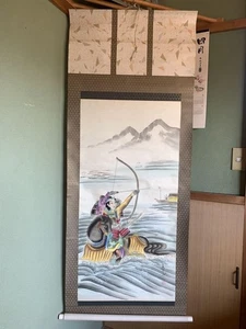 Kakejiku Japonés Colgante Samurai Caballo Pergamino Cultura Asiática Pintura Antigua - Imagen 1 de 6