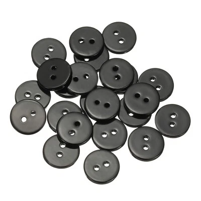 21 Piezas Botón Natural Shell, 2 Agujeros 15mm Redondo Madreperla Botones, Negro Foto 1 de 4